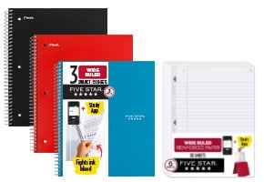 Five Star Black, Red and Blue Bundled products