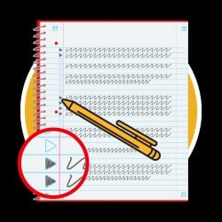 Shaded triangles in a Five Star notebook